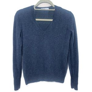 Everlane 100% cashmere V neck sweater sz S charcoal gray EUC Womens